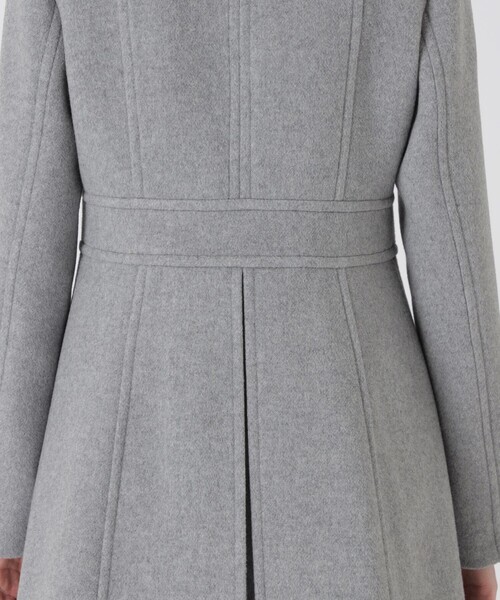 セール】ファインウールダブルビーバースタンドカラーコート（ダッフル