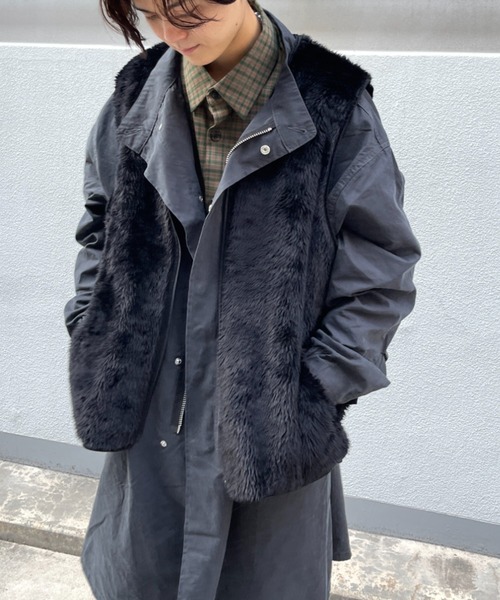 CPCM（シーピーシーエム）の「ファーベスト付き4WAYモッズコート