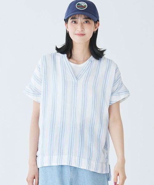 クラウド・ガーゼ・シャツ、半袖 ジャパン・フィット（Tシャツ