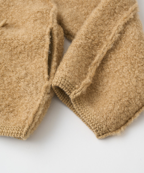 UNFIL アンフィル / mohair & shetland wool jumbo loop knit jacket