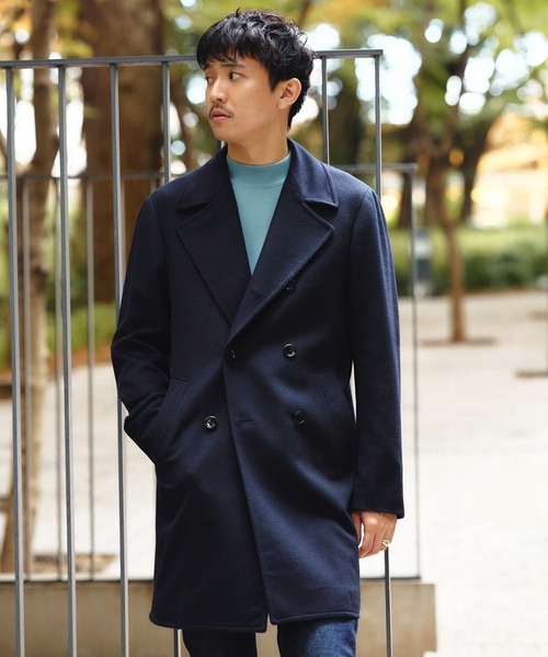 セール】ウールカシミヤ ロングピーコート（ピーコート）｜BRILLA per