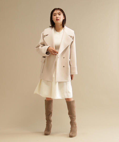 セール】◇ウールカルゼシリーズ コート（ピーコート）｜JILL by JILL