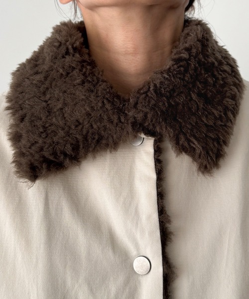 セール】diggity 襟ボアハーフダウンコート（ダウンジャケット/コート