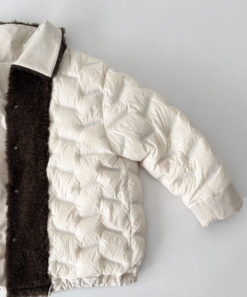 セール】diggity 襟ボアハーフダウンコート（ダウンジャケット/コート