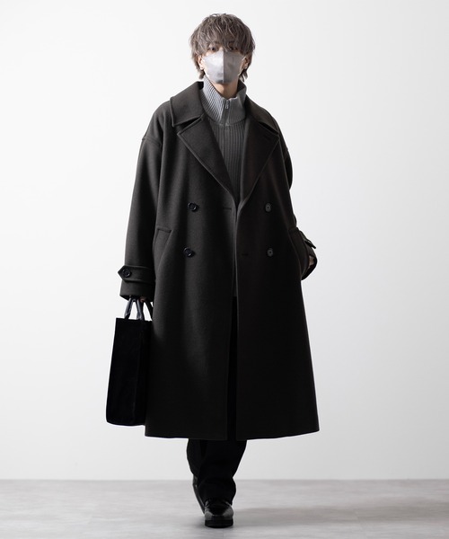 CLEL（クレイル）の「【CLEL】Tech Melton Loose Double Chester Court