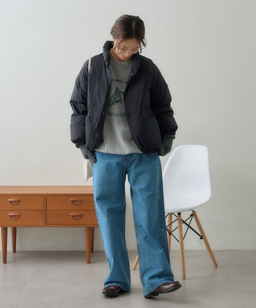 セール】【GEVACO】ノンステッチミドル中綿ジャケット（ダウン