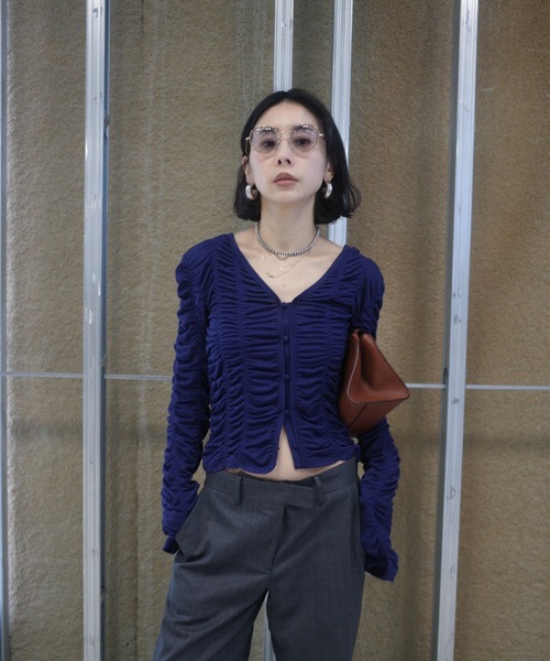 2WAY GATHER CUT TOP（Tシャツ/カットソー）｜Ameri（アメリ）の