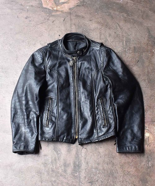 VINTAGE（ヴィンテージ）の「【ヴィンテージ古着】レザー シングル