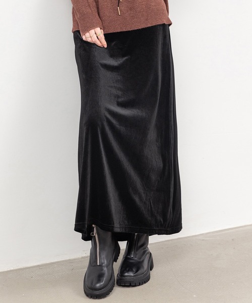 セール】【ロング丈/ゴム入り】艶やかな光沢で大人の華やぎ魅せ。A