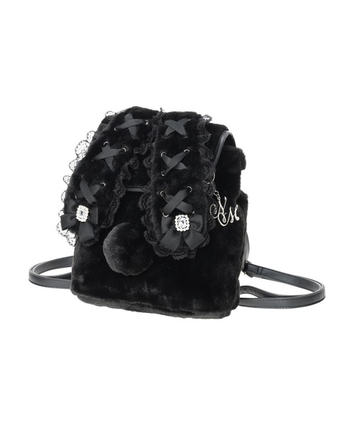 うさ耳リボンレースアップファーリュック（バックパック/リュック