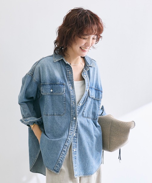 RIVE DROITE（リヴドロワ）の「MONN.:./ビッグデニムシャツ（シャツ