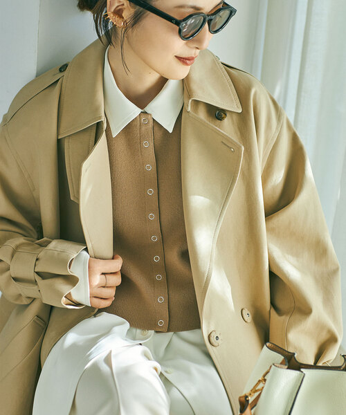 Noble（ノーブル）の「コットンダブルクロスハーフコート（トレンチ