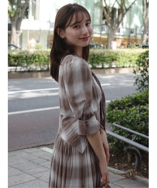 Chelsea Checked Tie Dress（ワンピース）｜Her lip to（ハーリップ