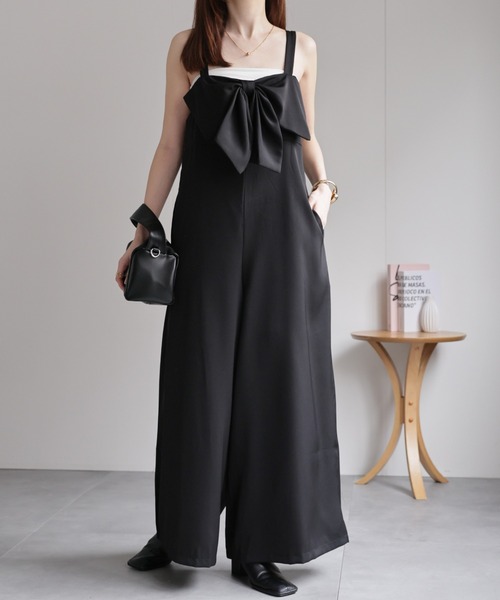 セール】ビッグリボンデザインオールインワン（サロペット