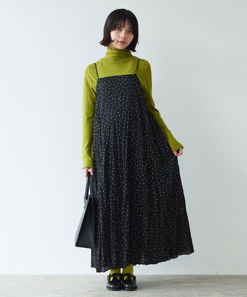 △《early spring》しわしわdot print キャミワンピース（ワンピース