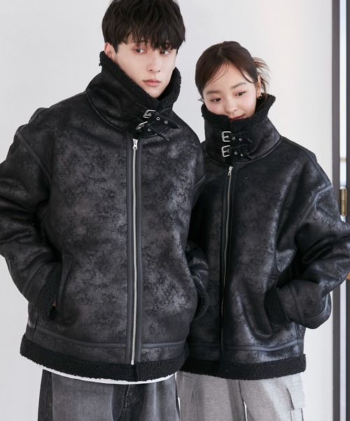 WEGO（ウィゴー）の「WEGO/ムートンタッチB-3フライトジャケット