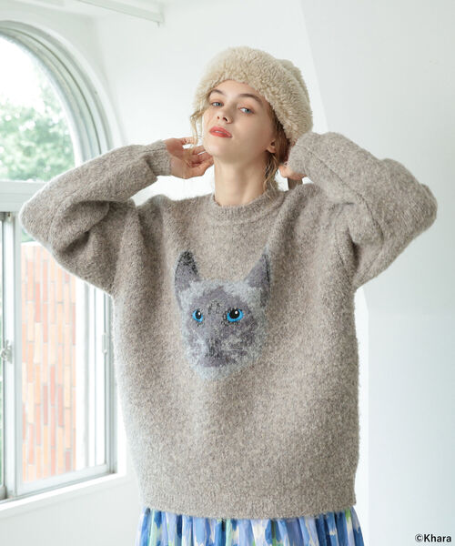 UNISEX＞mmts / フェイス猫 ニット（ニット/セーター）｜mmts