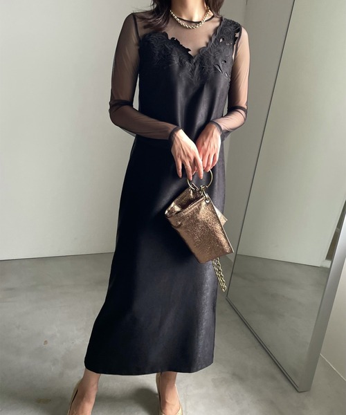 Ameri（アメリ）の「UND RENEE CUTWORK DRESS（ワンピース）」 - WEAR