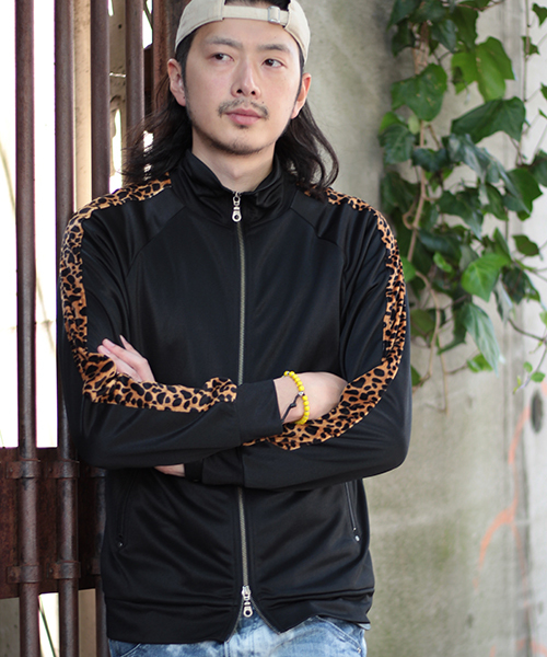glory crew（グローリークルー）の「ヒョウ柄ジャージブルゾン