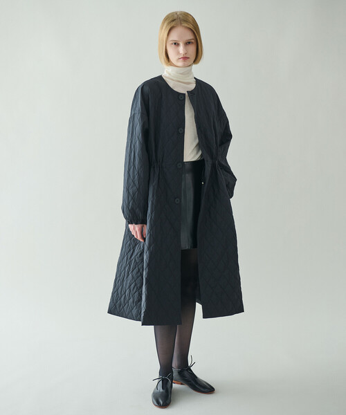 ORCIVAL | キルティング ロングコート WOMEN（ノーカラーコート