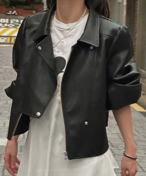 LADY GATHER RIDERS JACKET（ライダースジャケット）｜Ameri（アメリ