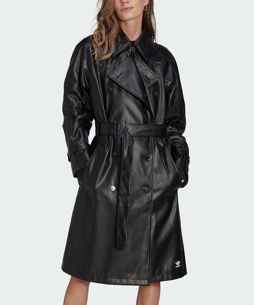 adidas（アディダス）の「フェイクレザー トレンチコート / アディダス