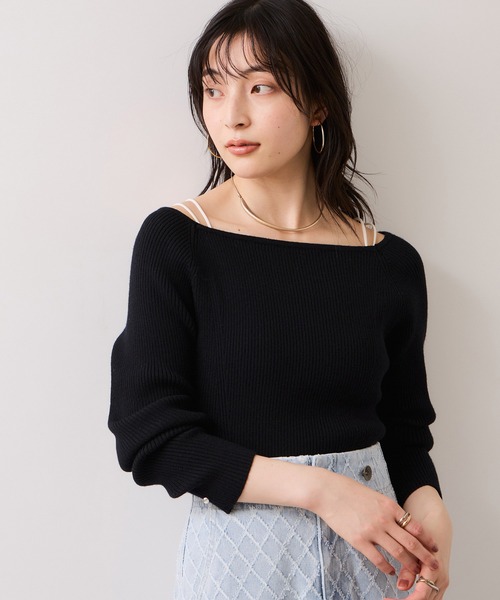 美得】スクエアネックニットプルオーバー（ニット/セーター）｜VIS