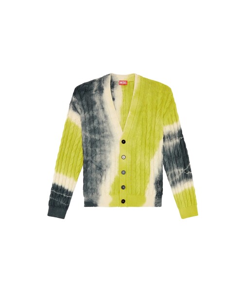 ERIKA Diesel] メンズ ニット ジップアップ カーディガン総柄 DIESEL