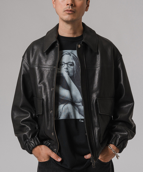 A2 レザーショートブルゾン（ライダースジャケット）｜EDIFICE