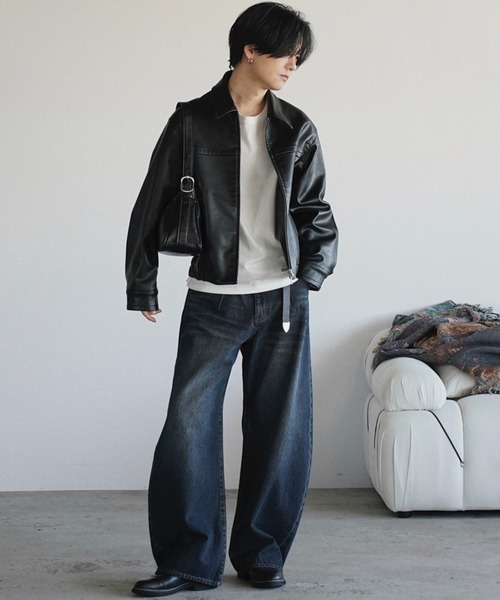 ARTIFICIAL GRAIN / FAUX SUEDE ZIP BLOUSON（ブルゾン）｜WYM LIDNM