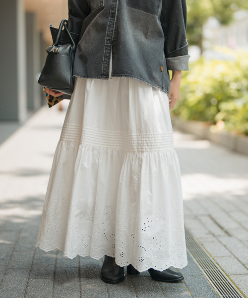 セール】《追加2》エンブロイダリーレーススカート（スカート）｜Spick