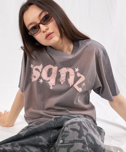 sqnz（エスキュンズ）】sqnz applique washed tee / Tシャツ 半袖
