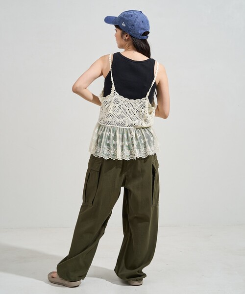 セール】かぎ針ドッキングレース キャミソール ビスチェ/クロシェ