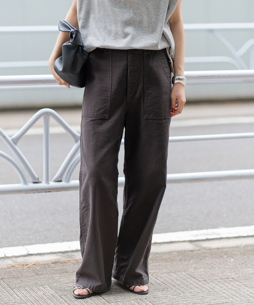 ≪追加≫バックサテンベイカーパンツ（カーゴパンツ）｜FRAMeWORK