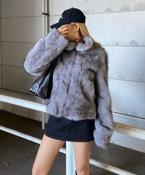 セール】ミックスフェイクファージャケット（ブルゾン）｜non-hedge