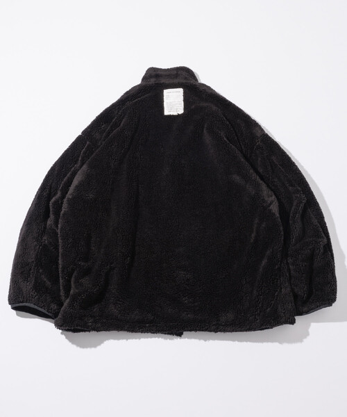 セール】ビッグシルエット スタンドネック リバーシブル ボアブルゾン