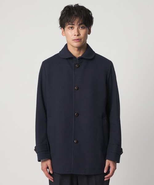 セール】ニットメルトン ショールカラーコート＜A DAY IN THE LIFE