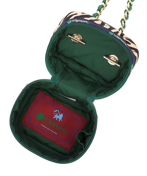 LeSportsac（レスポートサック）の「CHAIN VANITY BAG クリームゼブラ