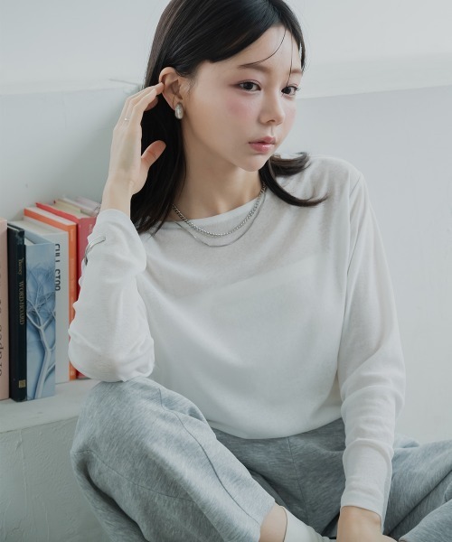 低身長/高身長サイズ有】スラブシアートップス（Petitjo/slattgir