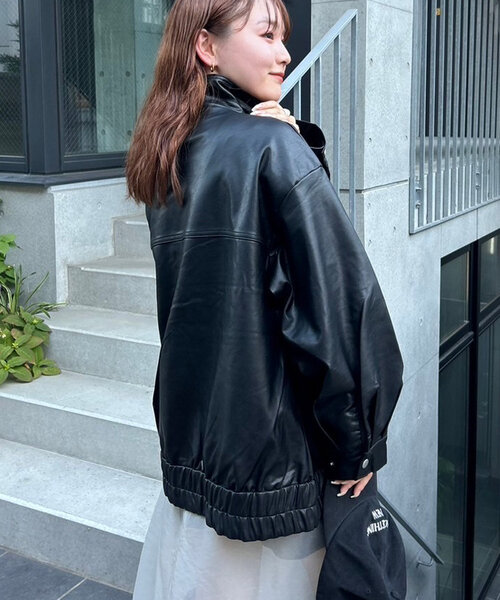 mystic（ミスティック）の「フェイクレザーブルゾン（その他アウター