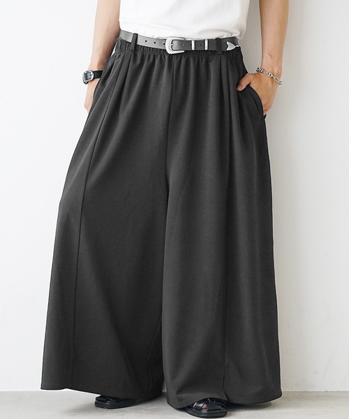 MinoriTY】梨地素材タックワイドバギー袴パンツ ハカマパンツ 極太