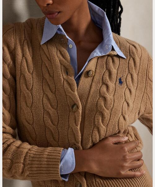 ケーブルニット ウールカシミヤ カーディガン（カーディガン/ボレロ