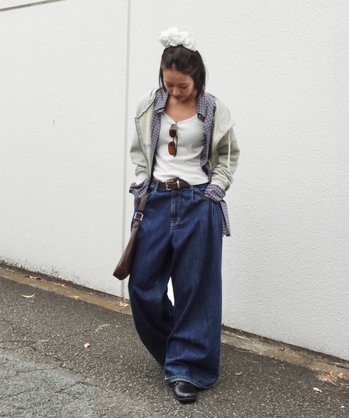 大人気デニム!!低身長から高身長まで着こなし抜群!!】ダブルタック