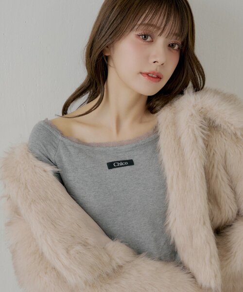 カップ付きレースコンパクトトップス（Tシャツ/カットソー）｜Chico