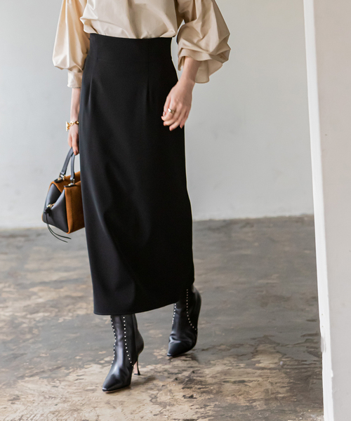 Noble（ノーブル）の「《追加》ジャージーライクカラータイトスカート