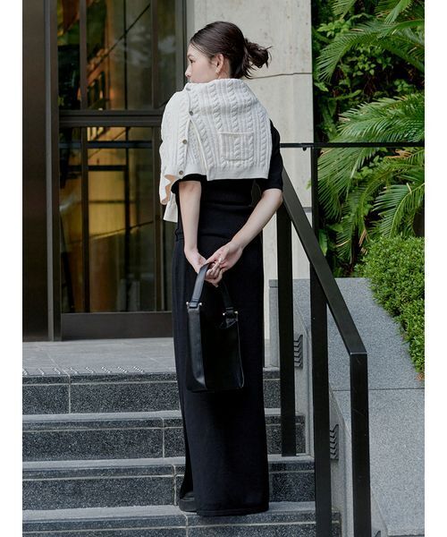 セール】【macoto×MIESROHE】ビスチェ付きニットワンピース