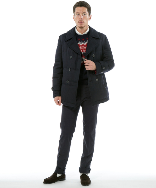 J.PRESS（ジェイプレス）の「サキソニーダウンPコート（ピーコート