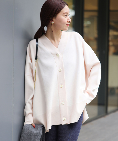 IENA（イエナ）の「スーパーファインスムースポンチョカーディガン