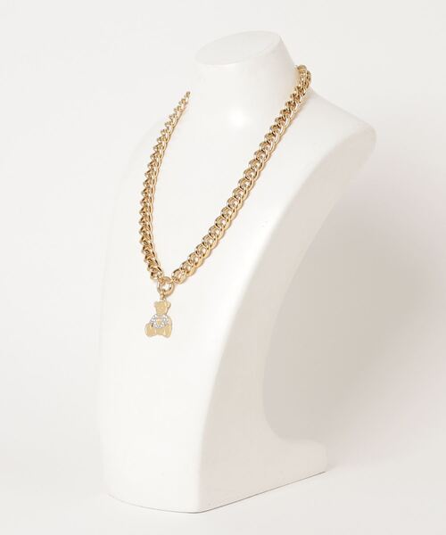 VINTAGE BEAR Bear Charm Curb Necklace (Gold) アクセサリー