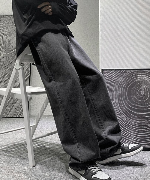 セール】ビンテージウォッシュワイドデニムパンツ（デニムパンツ